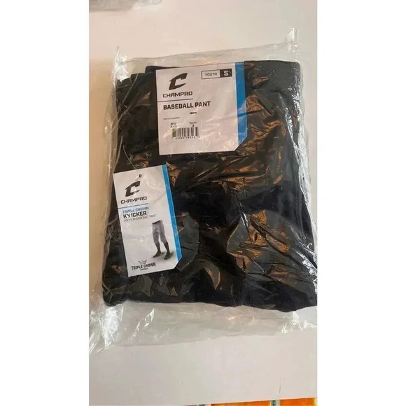Champro Youth Small Triple Crown Knicker Baseball Pants black Brand New - Picture 1 of 6